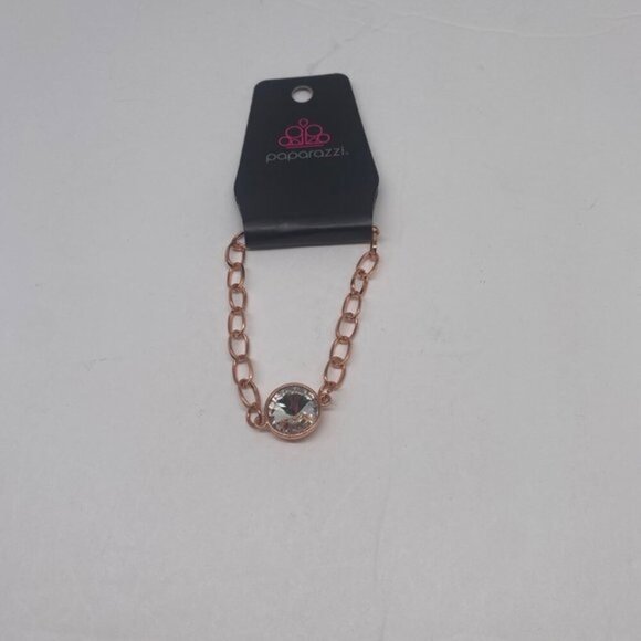 Paparazzi Jewelry All Aglitter Copper Bracelet Item 26B - Picture 1 of 6